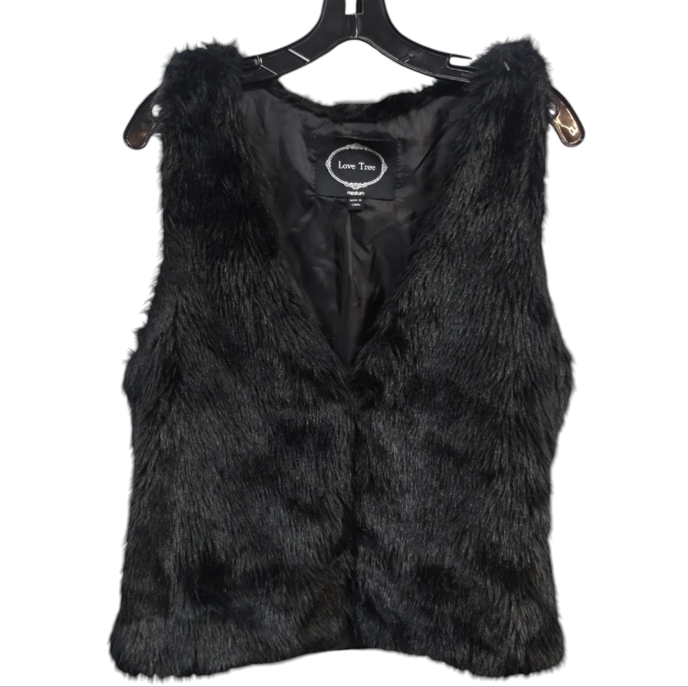 LOVE TREE Women's Warm Cozy Furry Teddy Bear Fairygoth Whimsigoth Vest size‎ M
